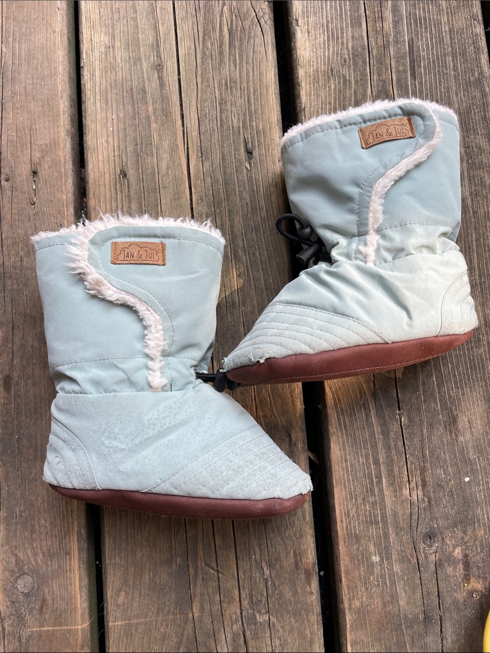 JAN & JUL 18-24M Baby Winter Booties with Plush Fleece Lining Velcro Soft Sole